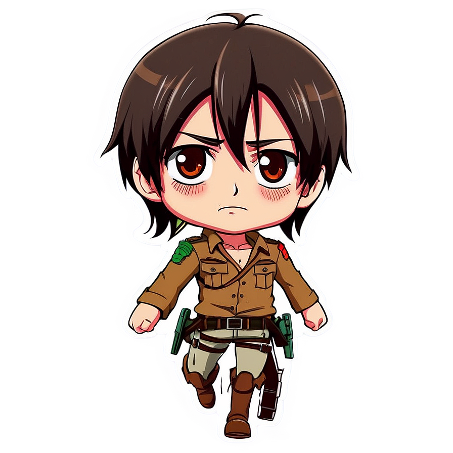 Eren Yeager Chibi Version PNG 94 PNG with transparent background
