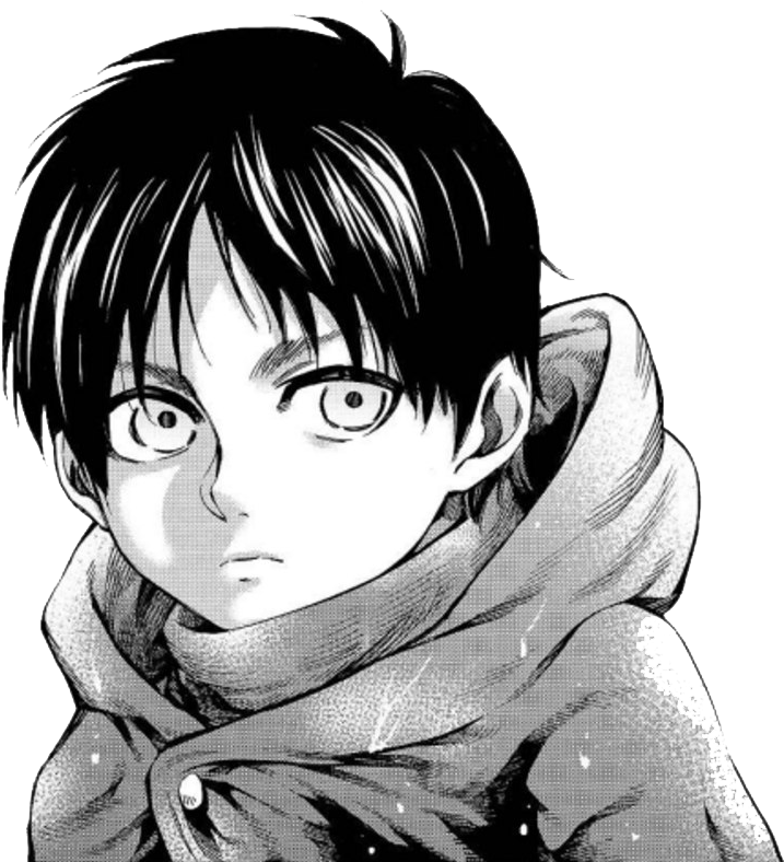 Eren Yeager Intense Gaze Manga Art