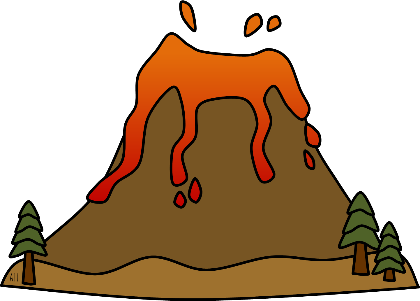 Png Transparent Volcano Background - Shield Volcano Clipart, Png Download PNG with transparent background
