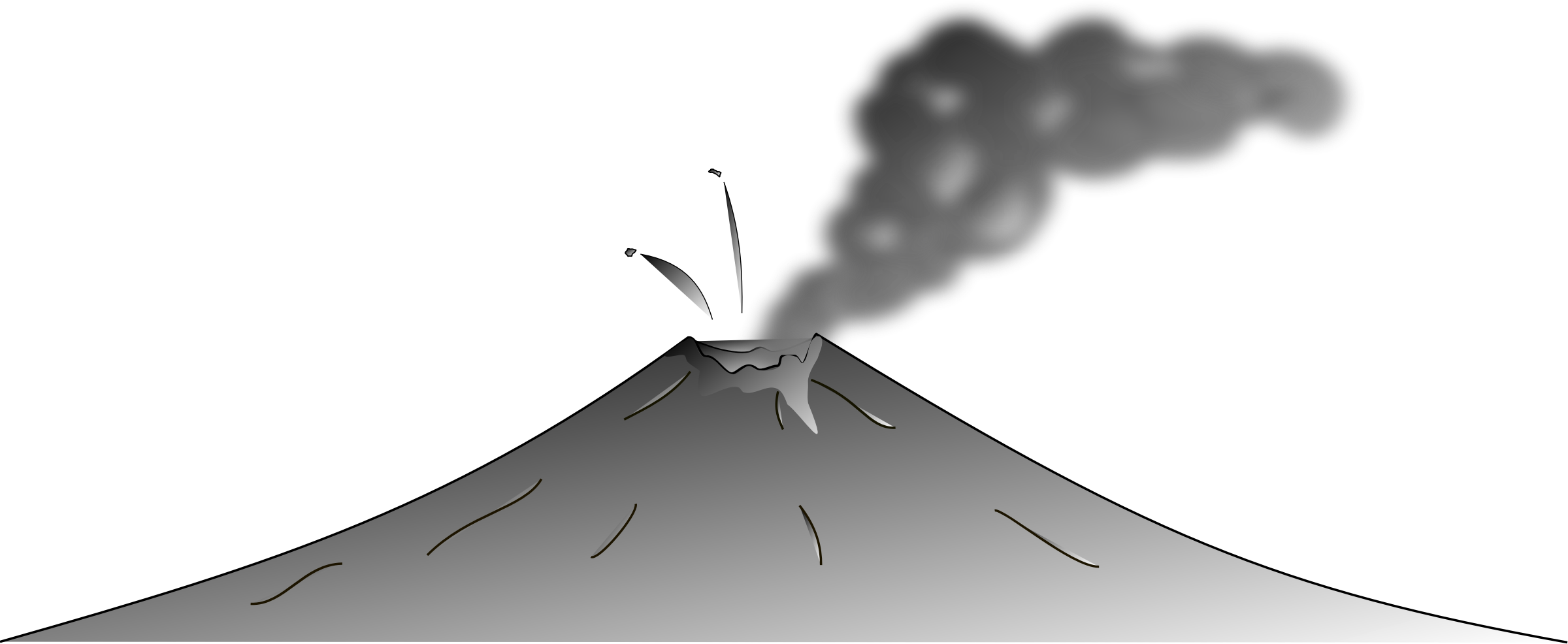 Mayon Volcano Black And White, HD Png Download PNG with transparent background