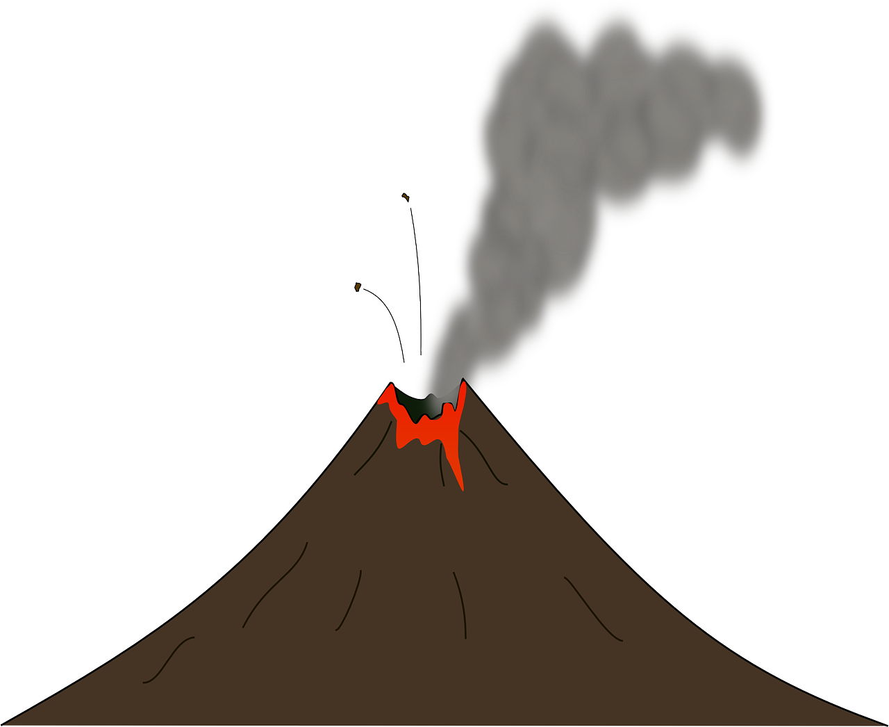 Volcano Erupting Clipart Gif, HD Png Download PNG with transparent background