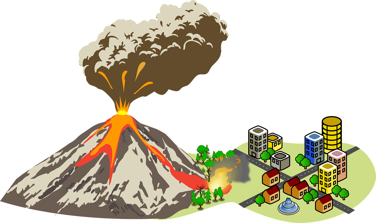 Erupting Near The City - Volcano After Eruption Clipart, HD Png Download PNG with transparent background