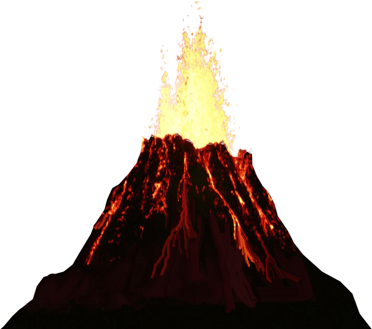 Volcano Erupting - Transparent Background Volcano Clipart, HD Png Download PNG with transparent background