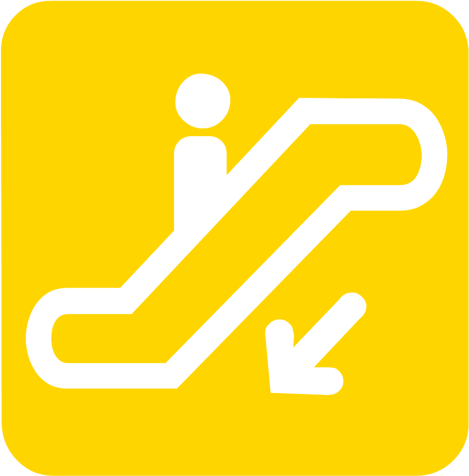 Escalator Sign Icon