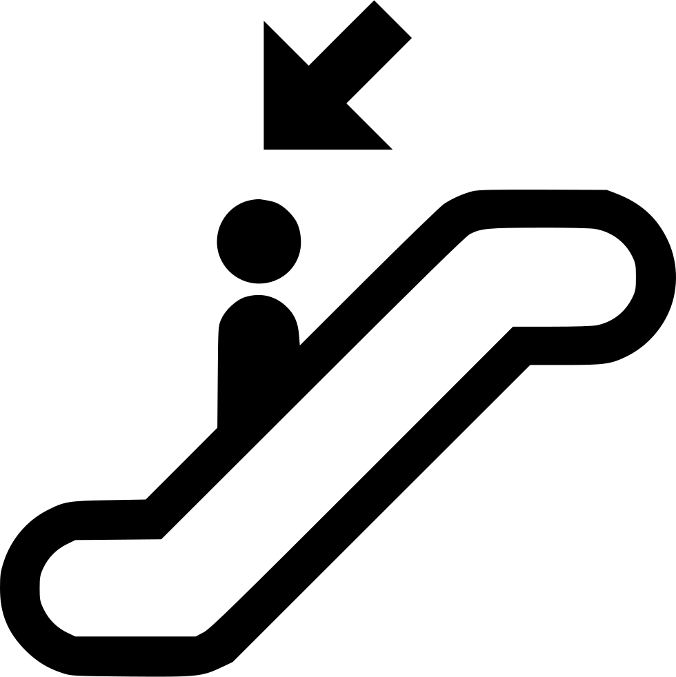 Electric Stairs Scalator Staircase Stairway Down Downstairs - Electric Stairs Icon, HD Png Download PNG image with a transparent background, free high-resolution download