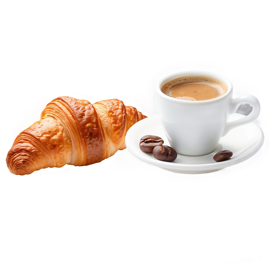 Espresso And Croissant Png Rrt