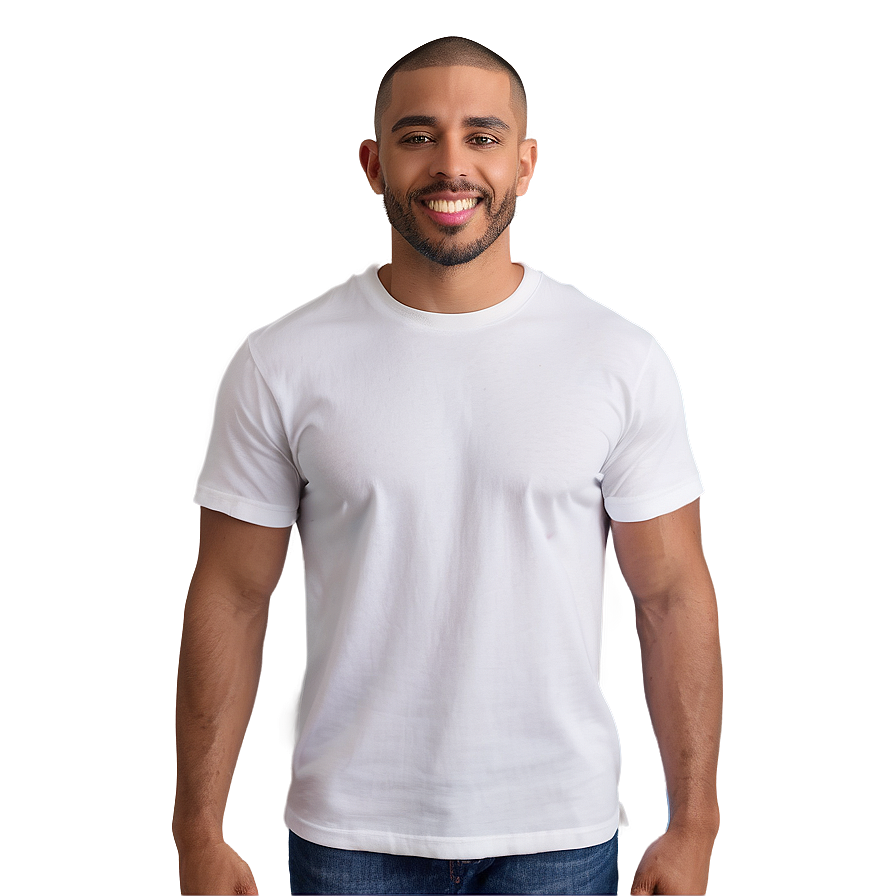 Essential White Cotton T-shirt Png Yjd31