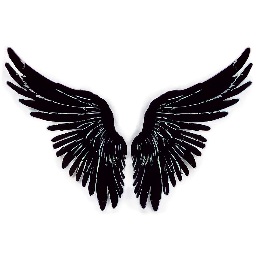 Ethereal Angel Wings Silhouette PNG mwa PNG with transparent background