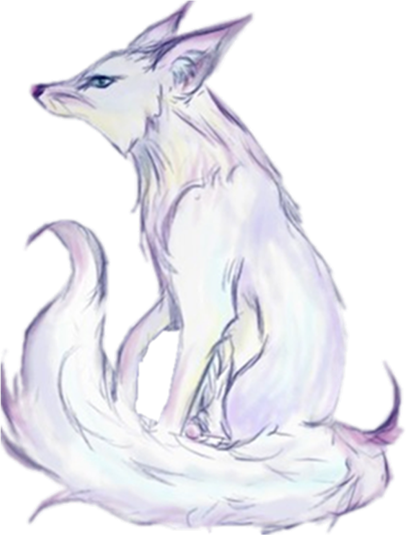 Arctic Fox Gray Wolf Clip Art - White Fox Animal Anime, HD Png Download PNG with transparent background