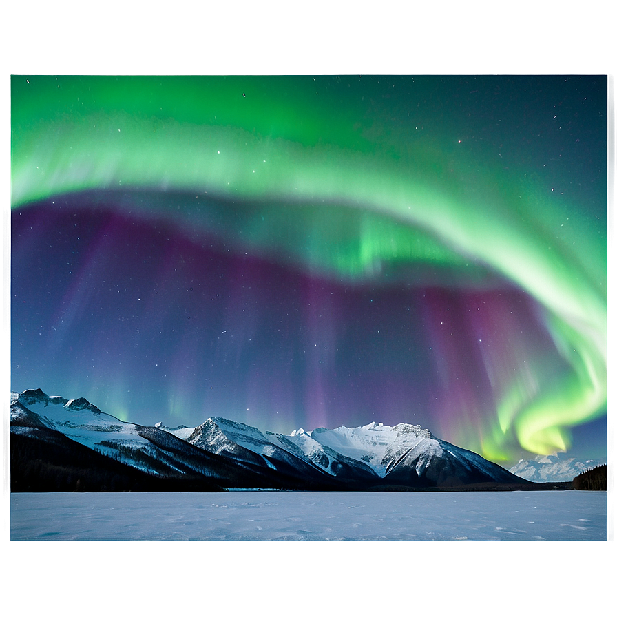 Ethereal Aurora Borealis View PNG ybs93 PNG with transparent background