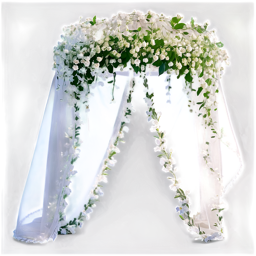 Ethereal Baby's Breath Veil Png 68