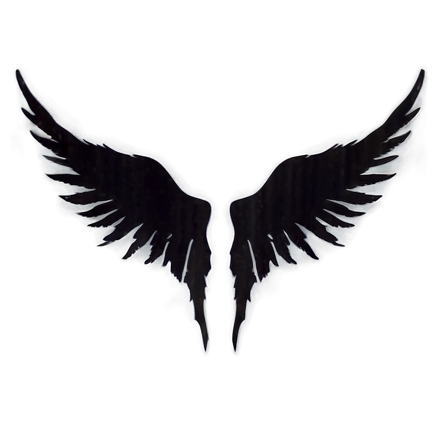 Ethereal Black Wings Silhouette Png 19