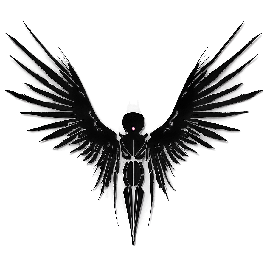 Ethereal Black Wings Silhouette Png 59