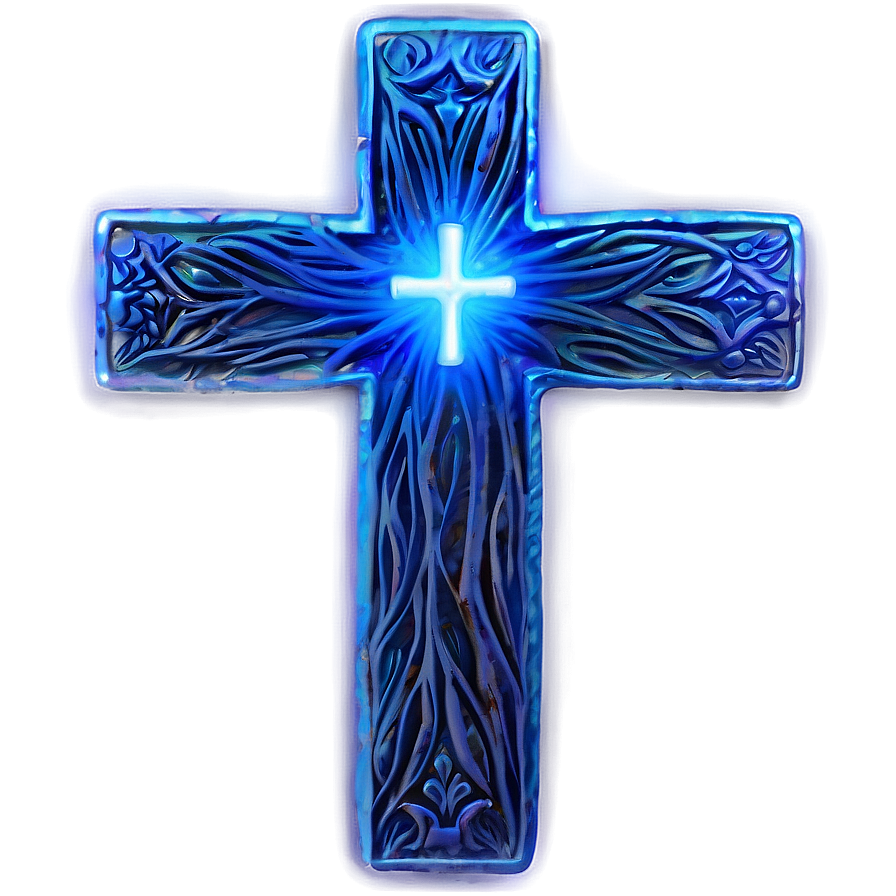 Ethereal Blue Cross Png 16