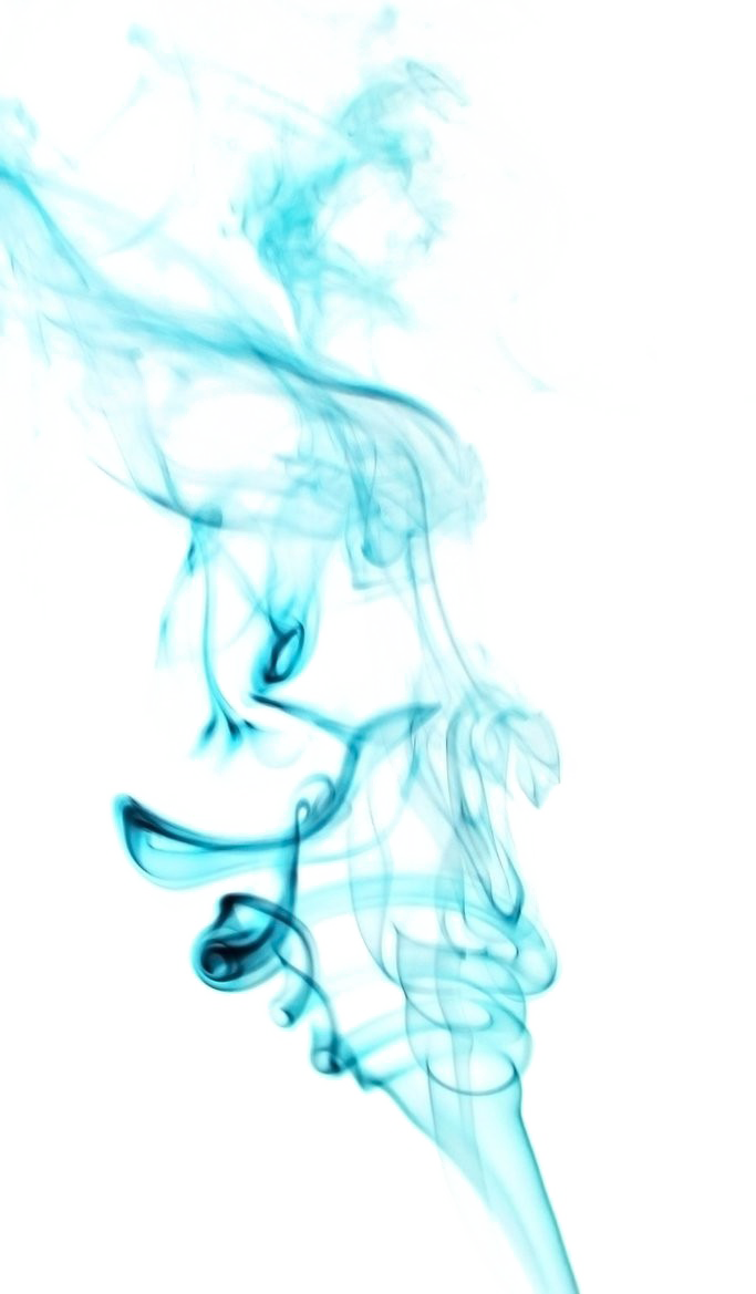 Ethereal Blue Smoke PNG with transparent background