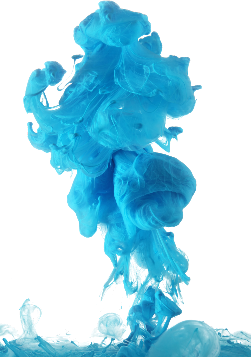 Ethereal Blue Smoke Art PNG with transparent background