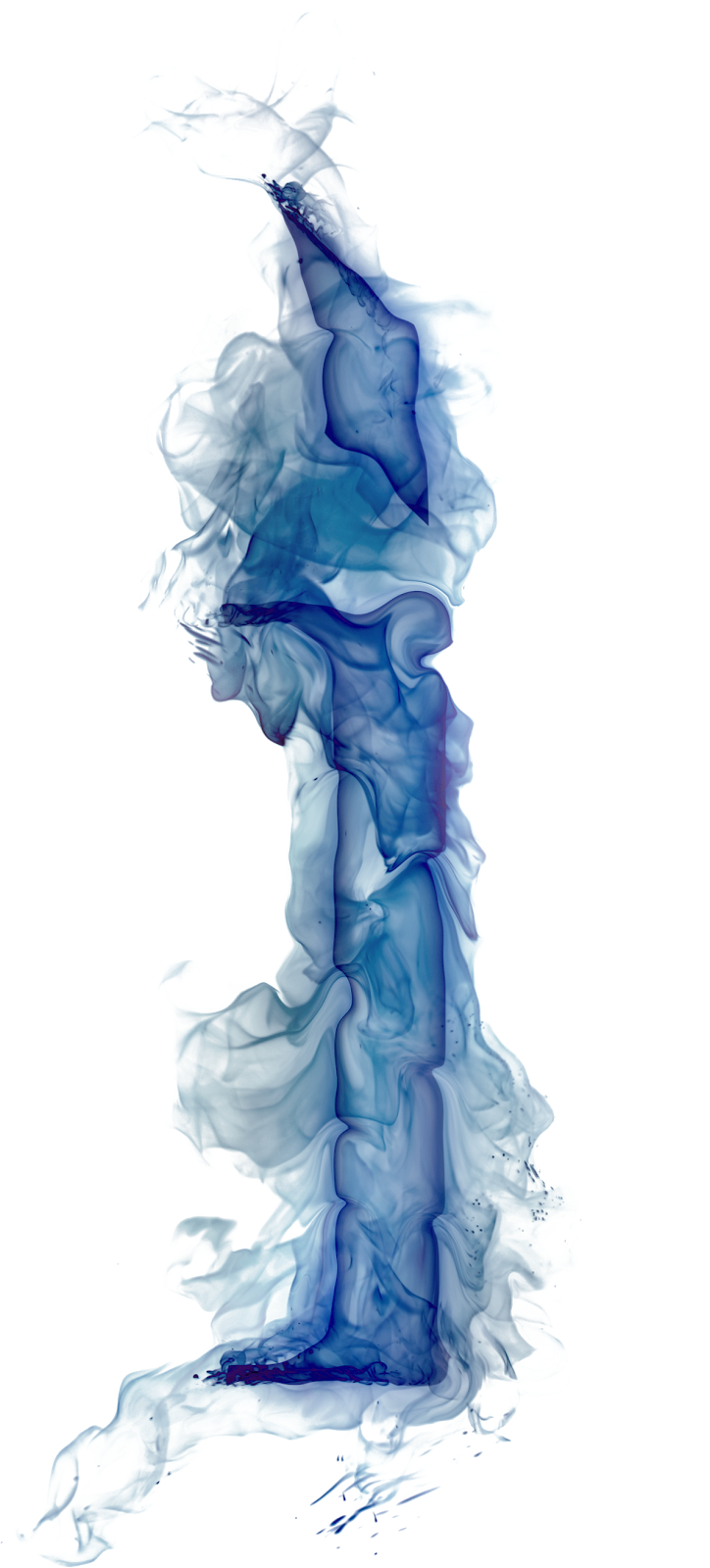 Ethereal Blue Smoke Art PNG with transparent background