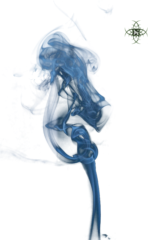 Ethereal_ Blue_ Smoke_ Art PNG with transparent background