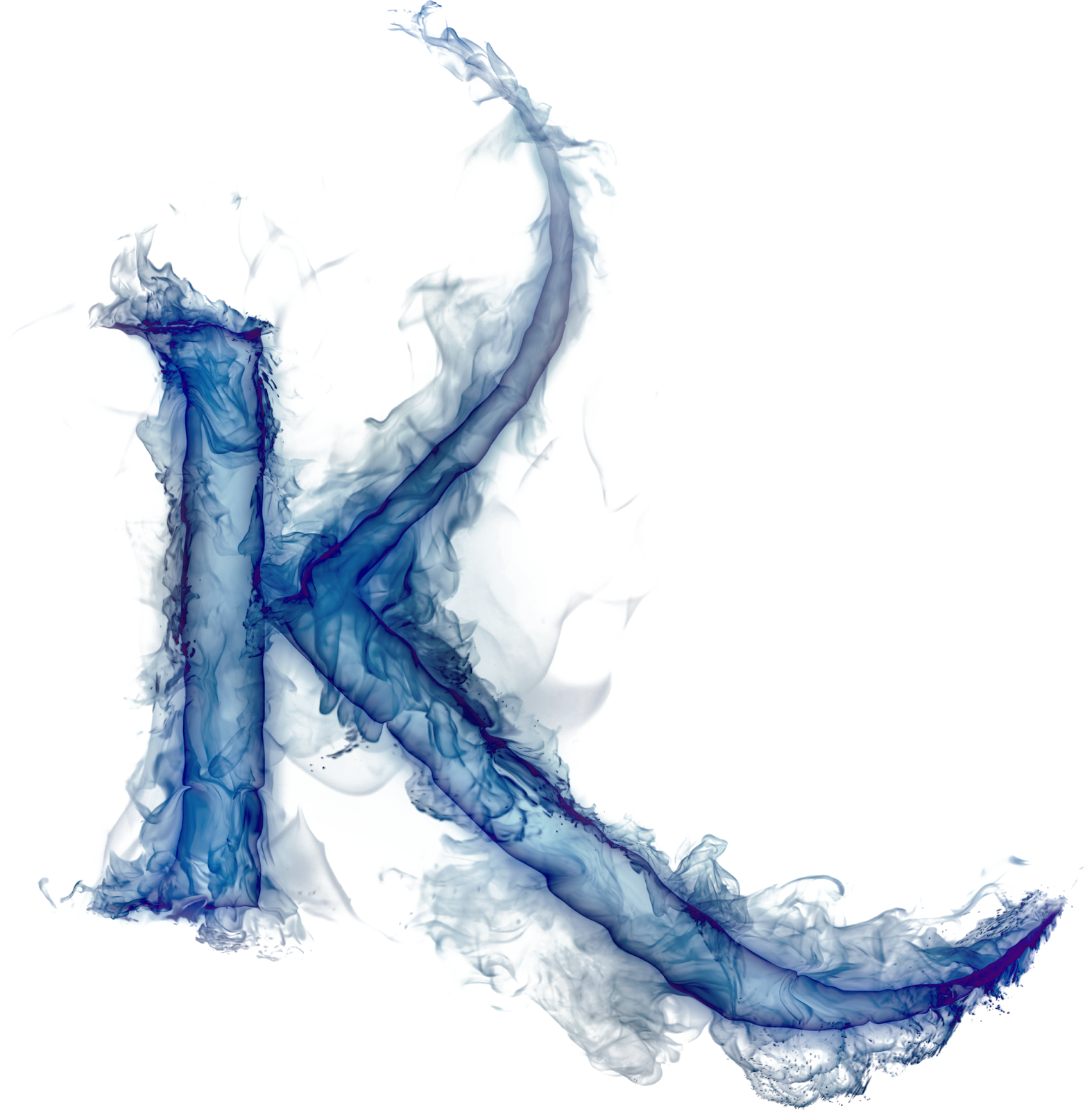 Ethereal Blue Smoke Art PNG with transparent background