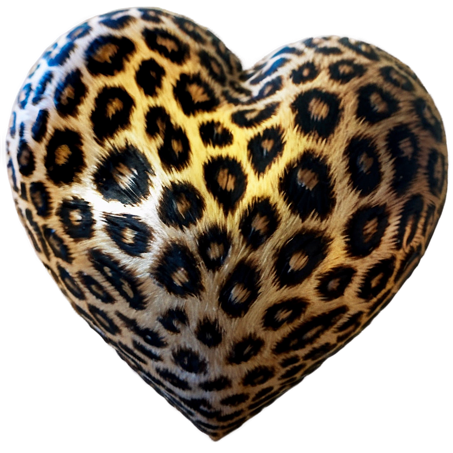 Ethereal Leopard Heart Png Qyk32