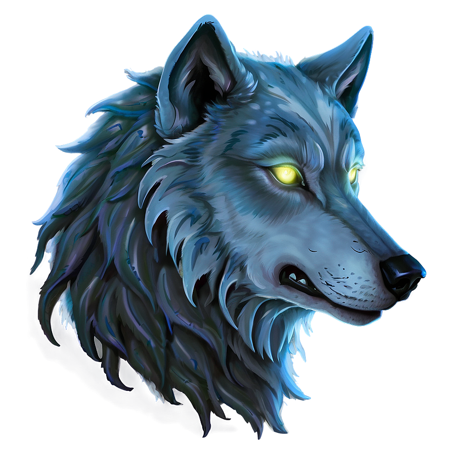 Ethereal Spirit Wolf Face Png 06292024