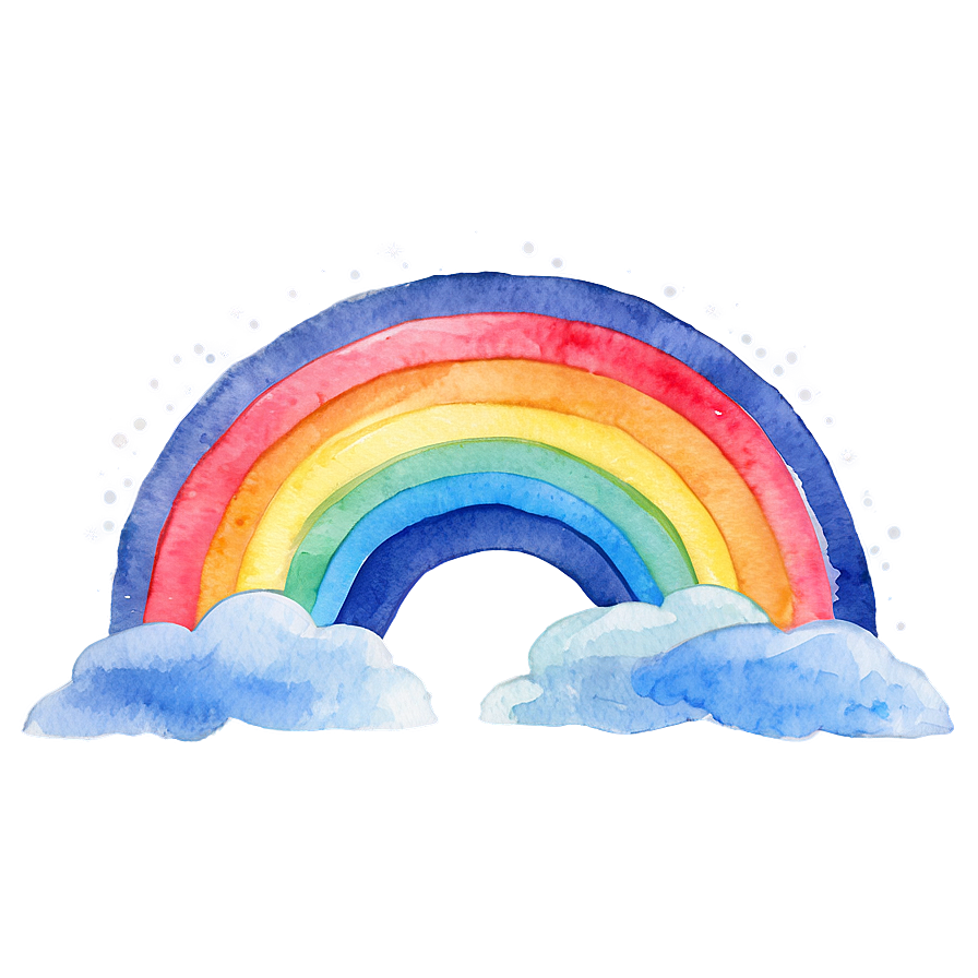 Ethereal Watercolor Rainbow Png 3