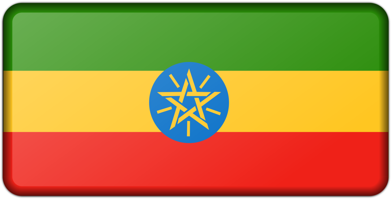Ethiopian Flag Graphic PNG with transparent background