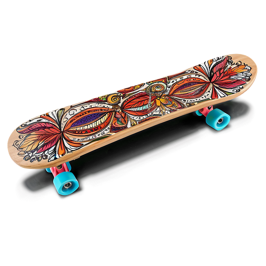 Ethnic Skateboard Deck Decoration Png Ahw98