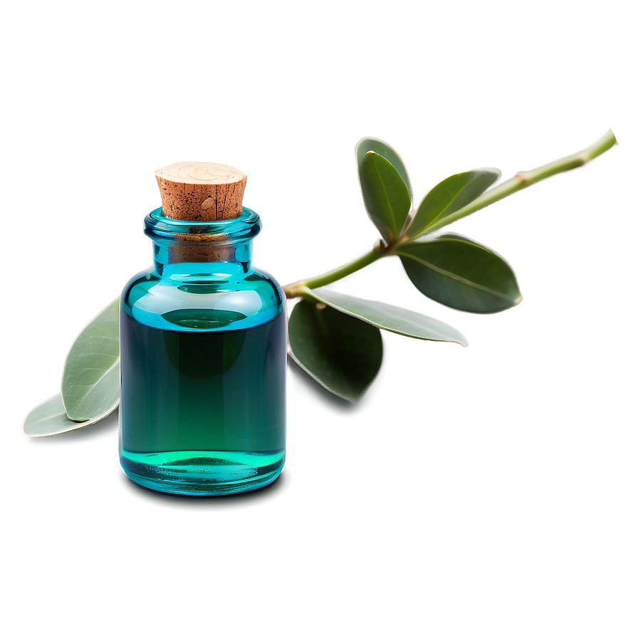 Eucalyptus Essential Oil Bottle PNG wqi PNG image with a transparent background, free high-resolution download