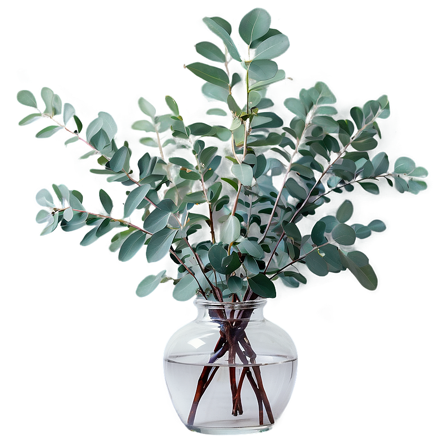 Eucalyptus in Vase PNG 05242024 PNG image with a transparent background, free high-resolution download