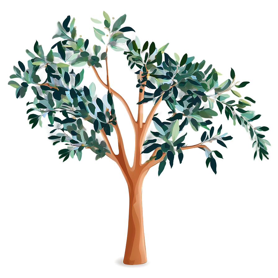 Eucalyptus Tree Silhouette PNG 05242024 PNG image with a transparent background, free high-resolution download