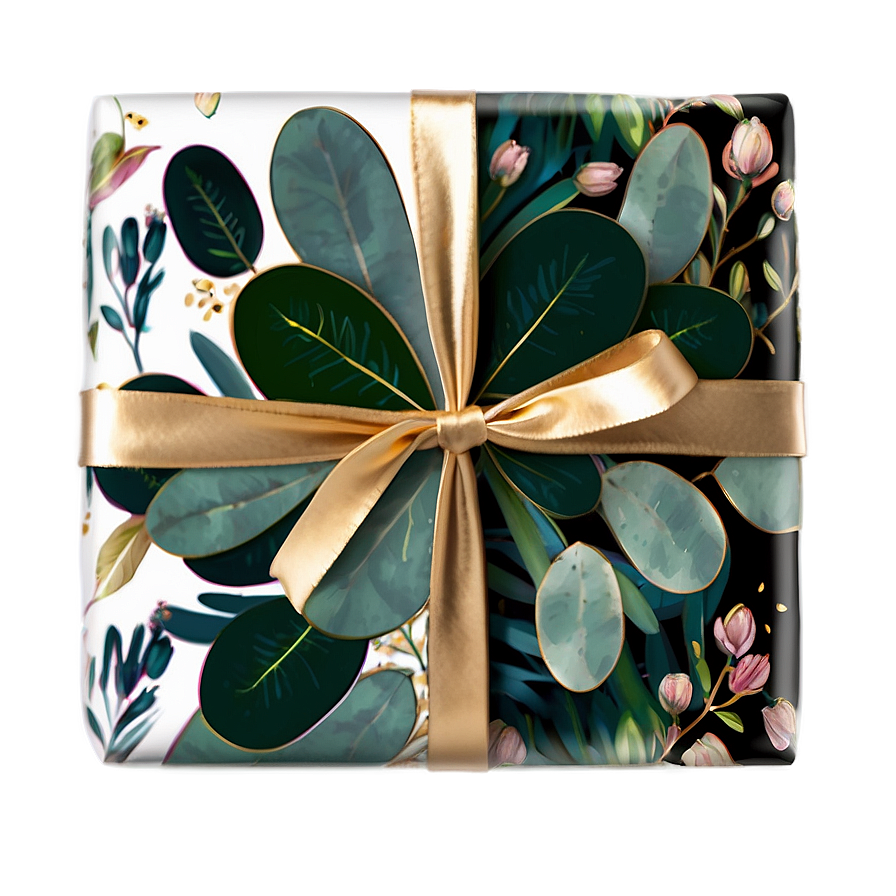 Eucalyptus Watercolor Gift Wrap Png 06272024