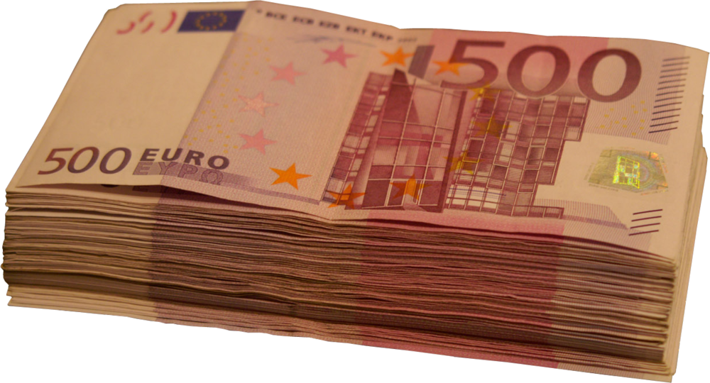 500 Euro Note Euro Banknotes Money 10 Euro Note - Stack Of 500 Euro, HD Png Download PNG image with a transparent background, free high-resolution download