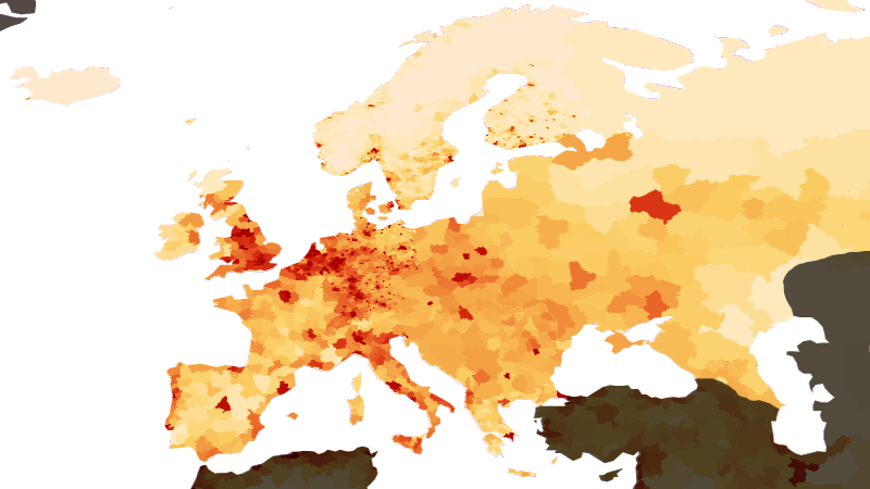 Population Density Europe - Europe Population, HD Png Download PNG with transparent background