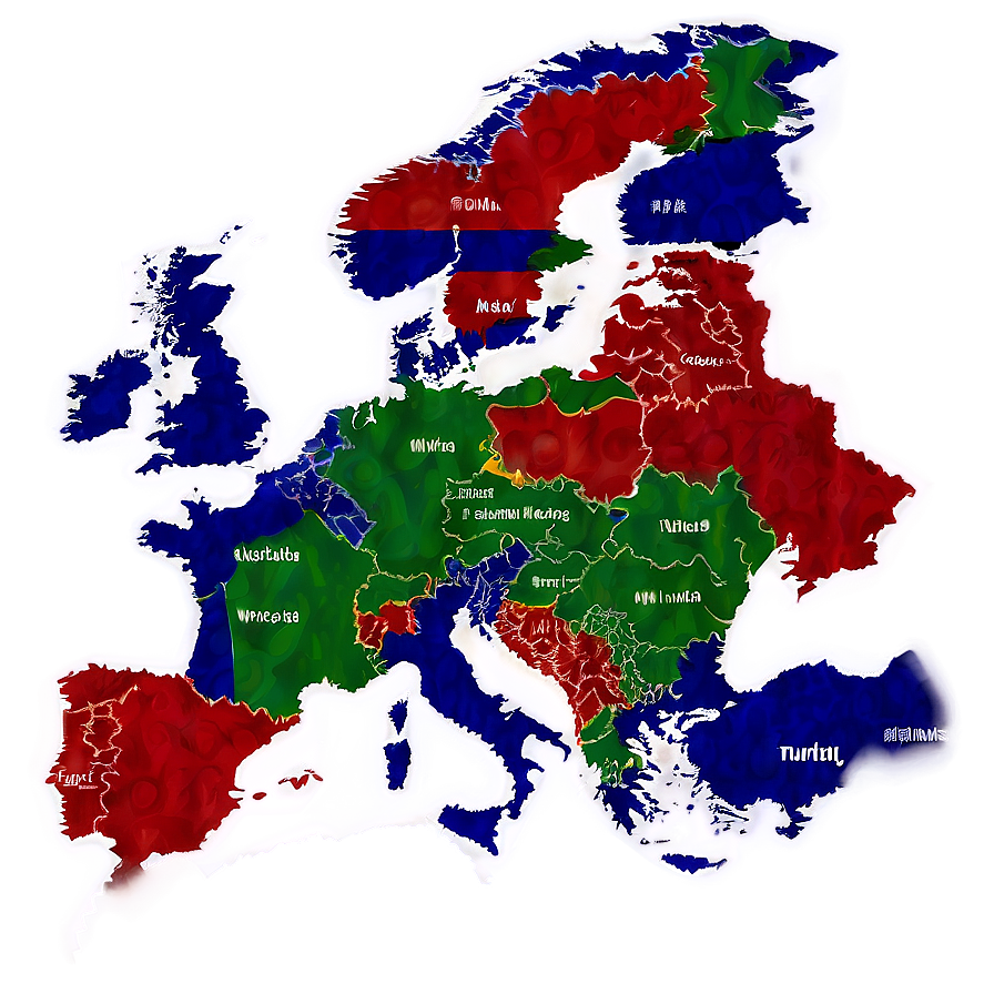 Europe Language Map PNG 24 PNG with transparent background