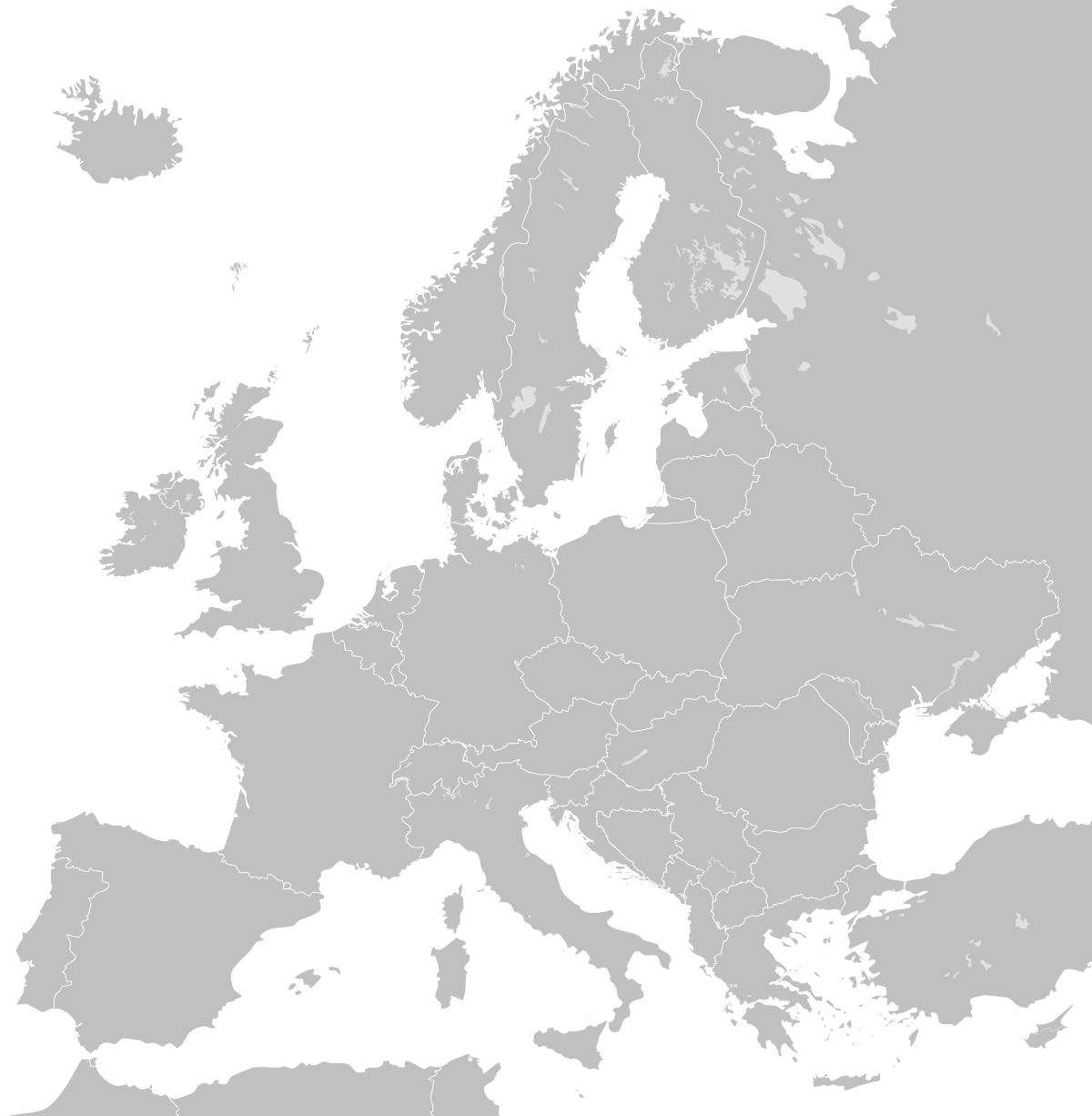 Europe Map Outline