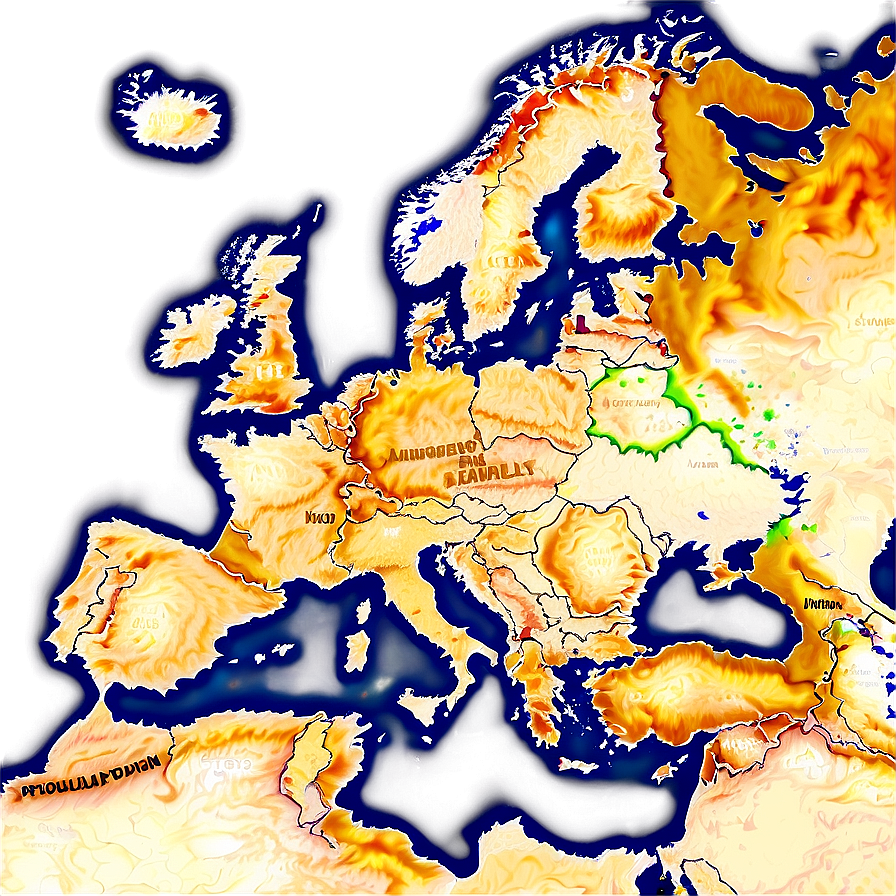 Europe Population Density Map PNG 06112024 PNG with transparent background