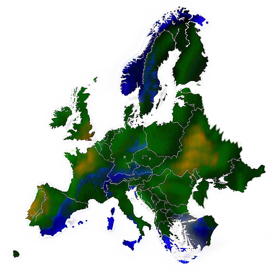 Europe Topographic Map PNG 30 PNG with transparent background