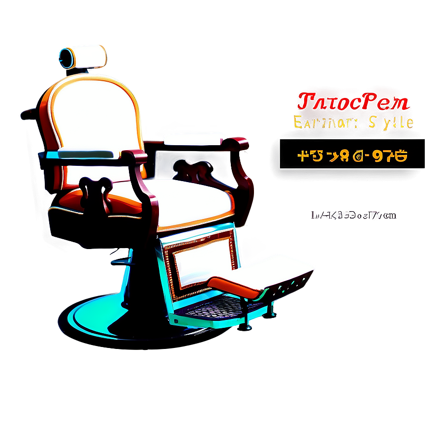 European Style Barber Chair Png 32