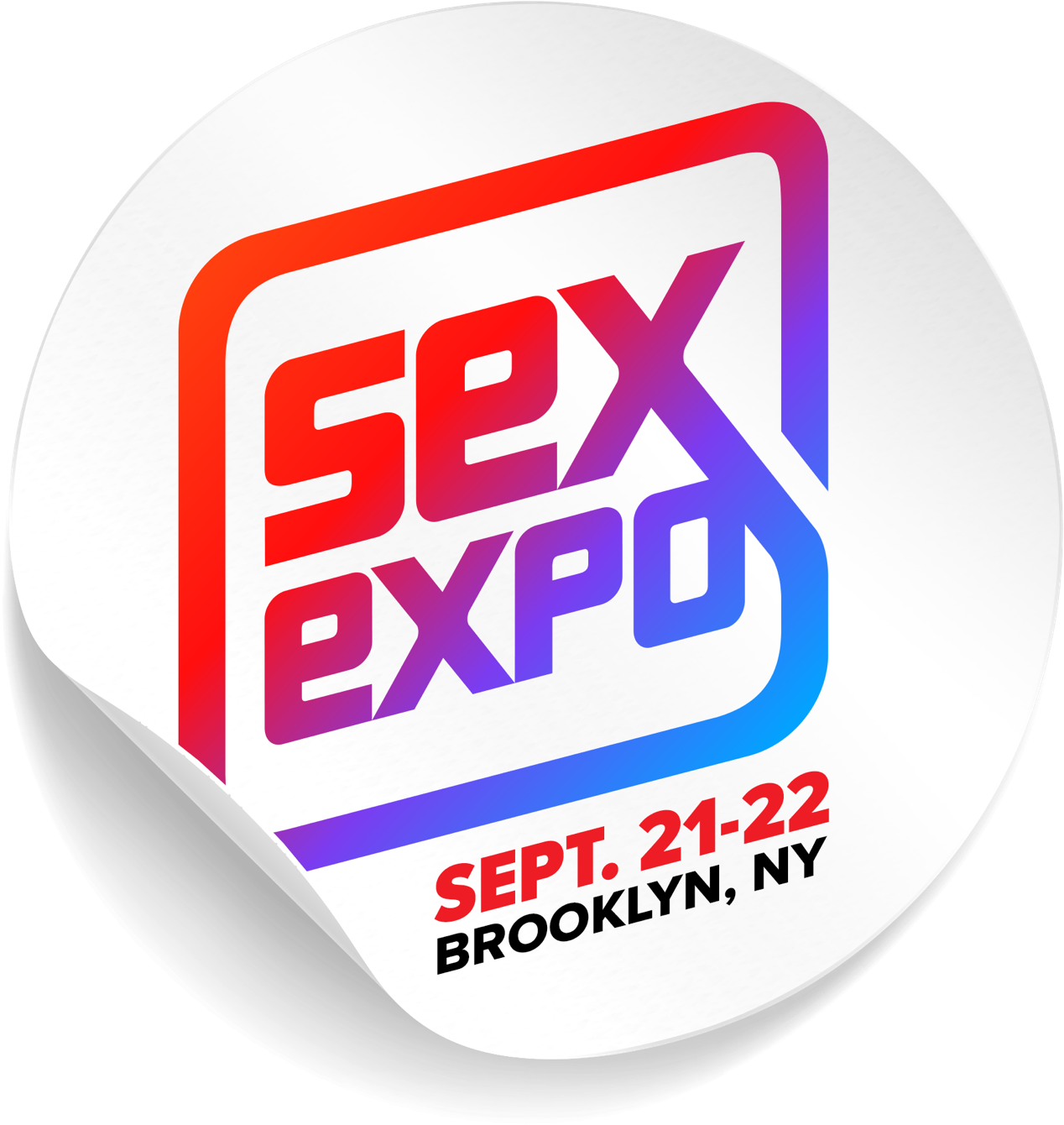 Event Expo Sticker Design Brooklyn PNG with transparent background
