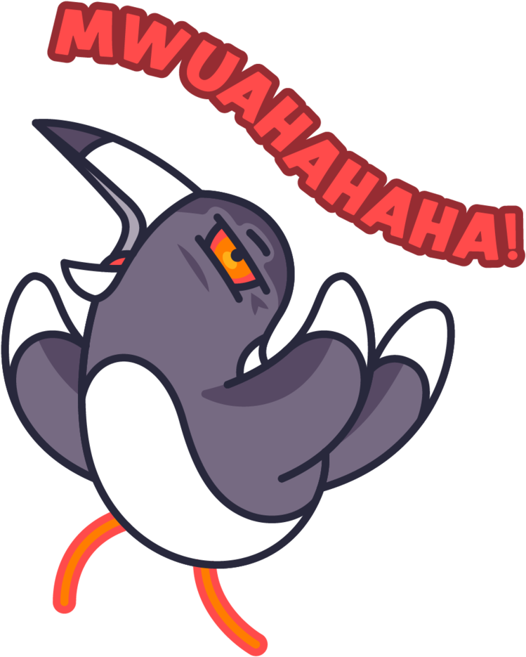 Evil Laugh Shark Sticker