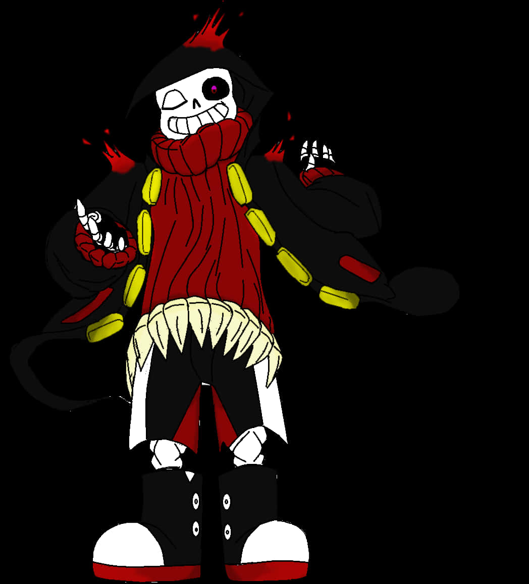 Evil_ Sans_ Character_ Art PNG with transparent background