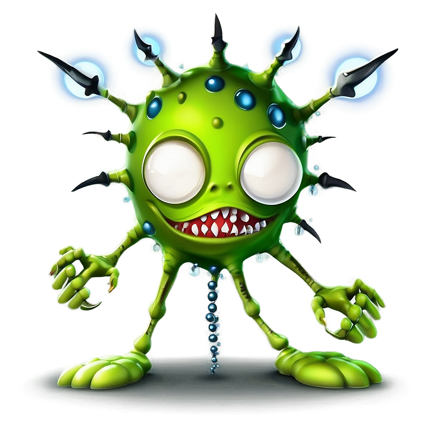 Evil Virus Cartoon Character Png 06282024