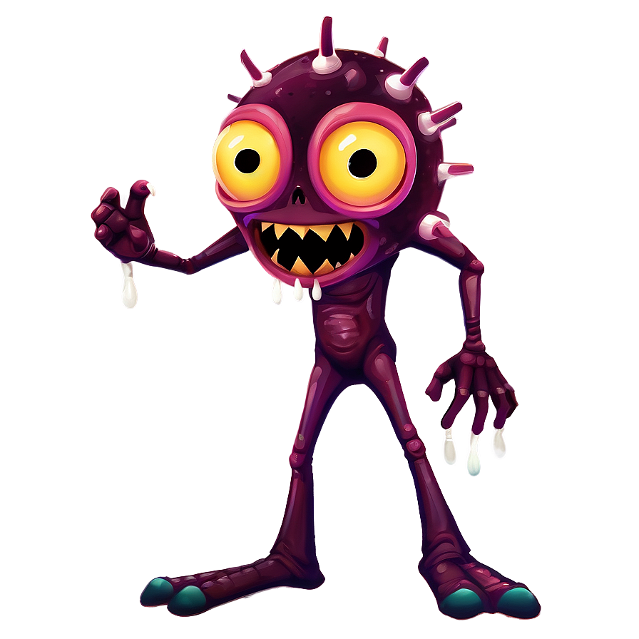 Evil Virus Cartoon Character Png Rua