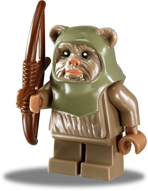 Ewok Lego Figurewith Bow