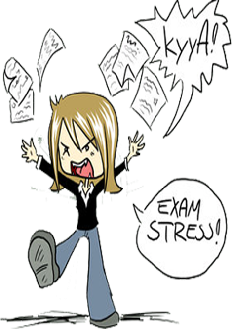 Stress Clipart Person - Exam Stress Of Cartoons, HD Png Download PNG with transparent background