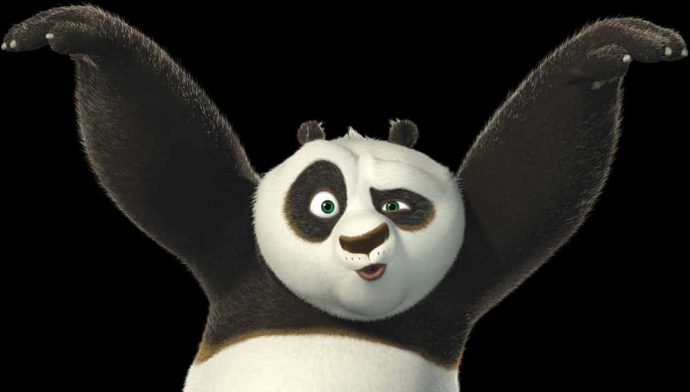 Excited Animated Panda