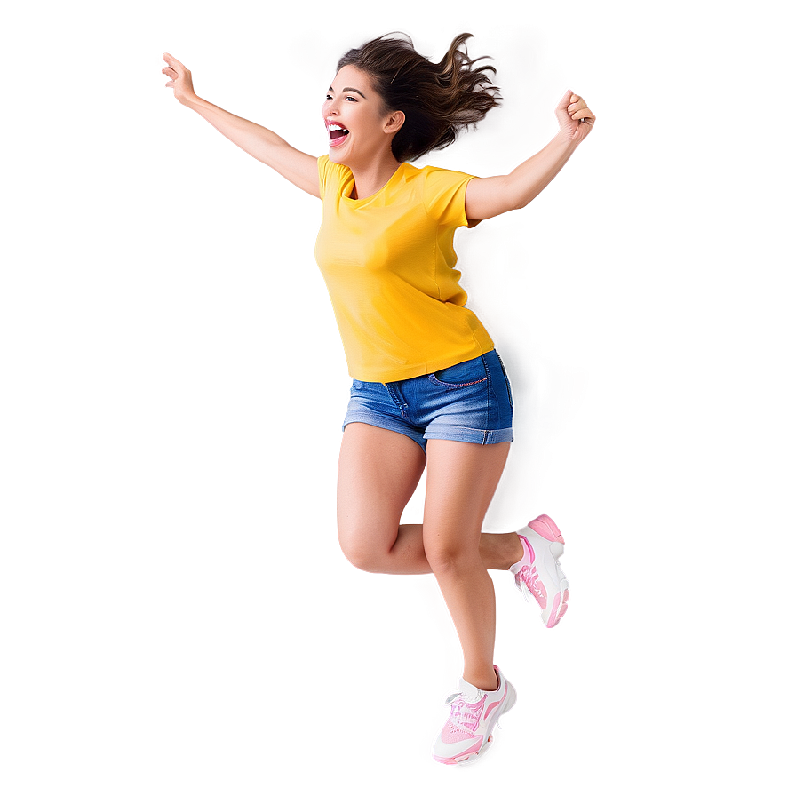 Excited Jump Illustration PNG khk PNG with transparent background