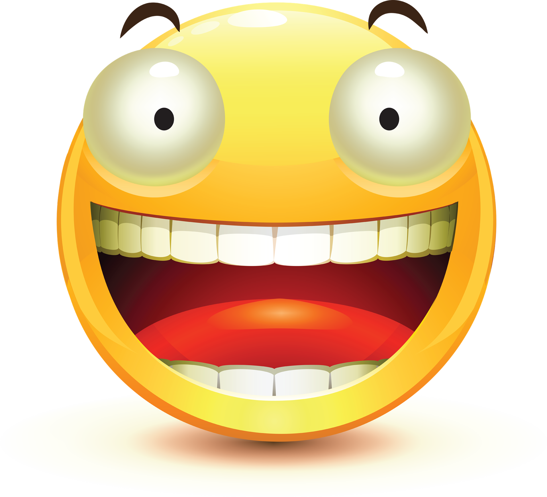 Excited Yellow Emoji Graphic