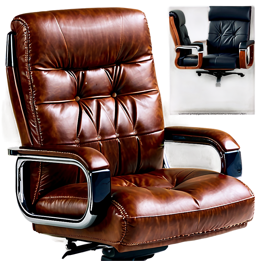Executive Leather Office Chair PNG tat PNG with transparent background